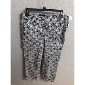 Talbots Womens Pants Blue White Size 2‎ Chatham Crop